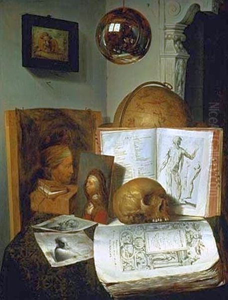 Vanitas Oil Painting by Simon Luttichuys