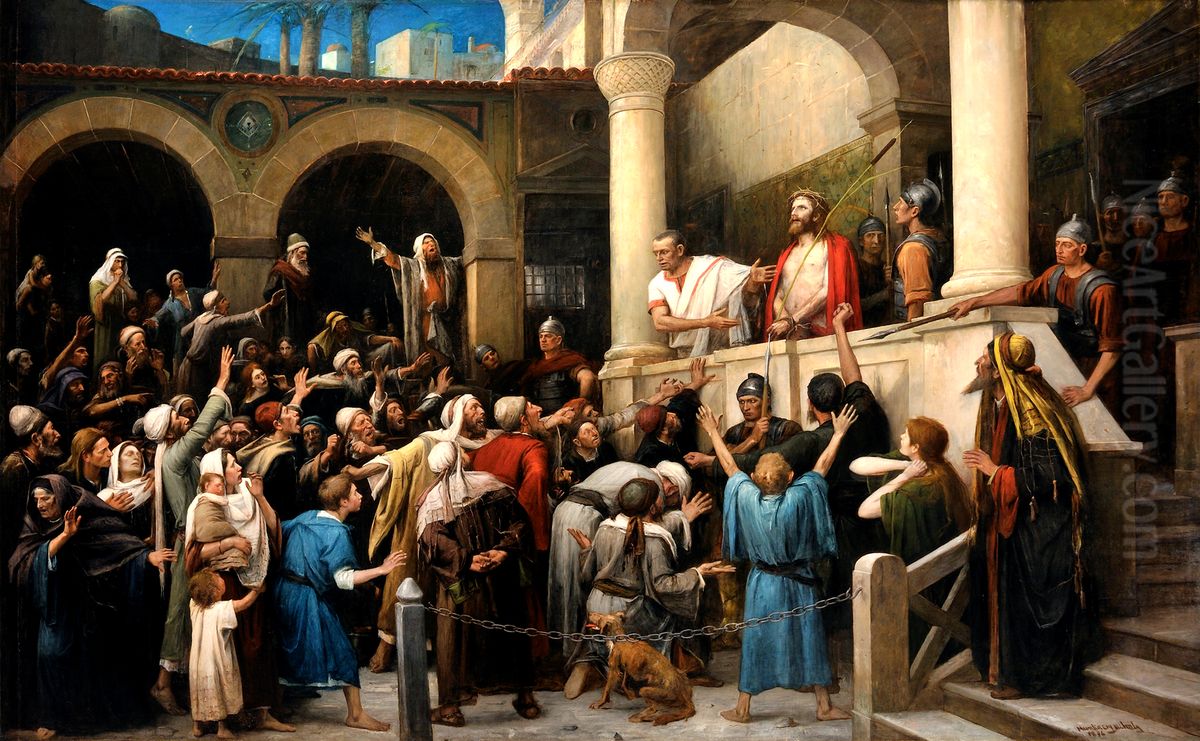 Ecce Homo! Oil Painting by Mihaly Munkacsy