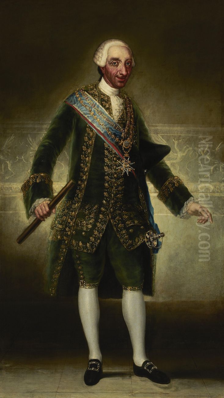 Carlos III de Espana Oil Painting by Francisco Goya Fuendetodos
