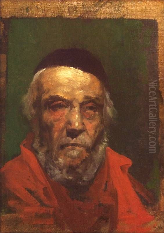 Portrait of a man in krymka. Oil Painting by Roman Kochanowski