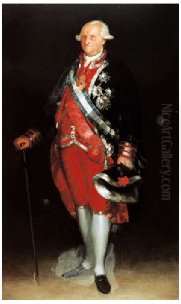 Portrait ofCarlos IV of Spain(1748-1819) Oil Painting by Francisco Goya Fuendetodos