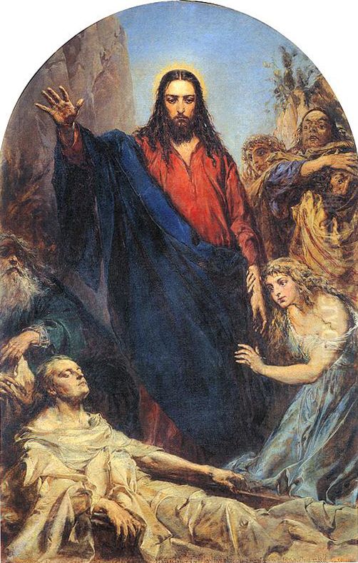 Wskrzeszenie Lazarza Oil Painting by Jan Matejko