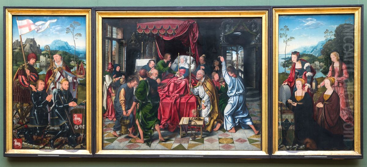 the death of Mary Oil Painting by Joos Van Cleve