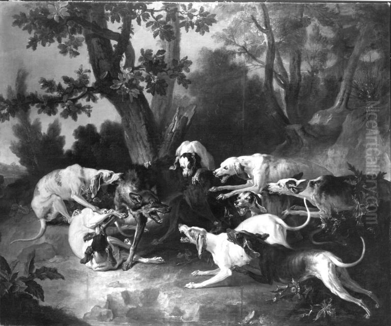 Wolfshatz Oil Painting by Jean-Baptiste Oudry