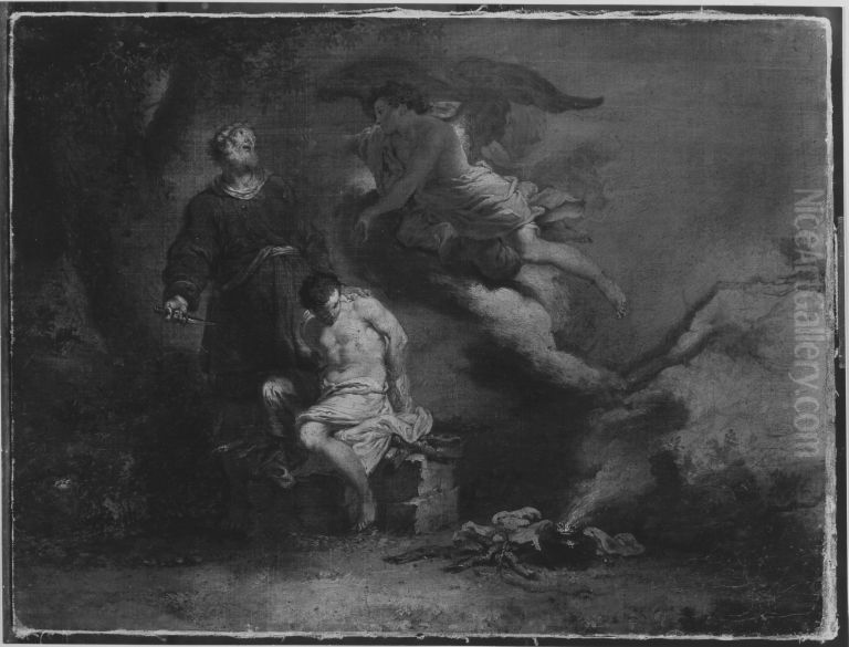 Abrahams Opfer Oil Painting by Januarius Zick