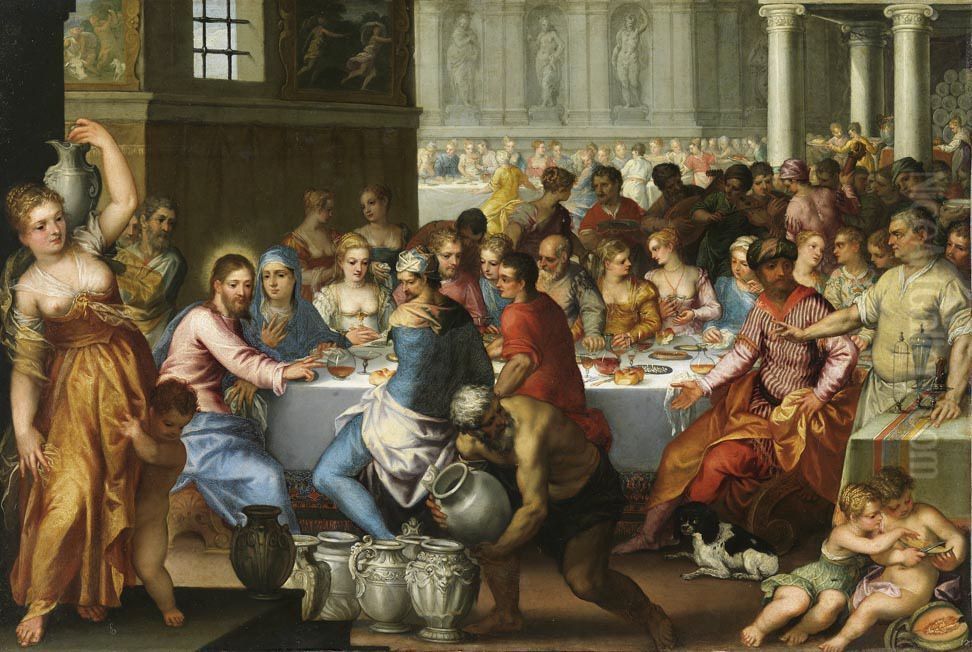 Die Hochzeit zu Kana Oil Painting by Hans Rottenhammer