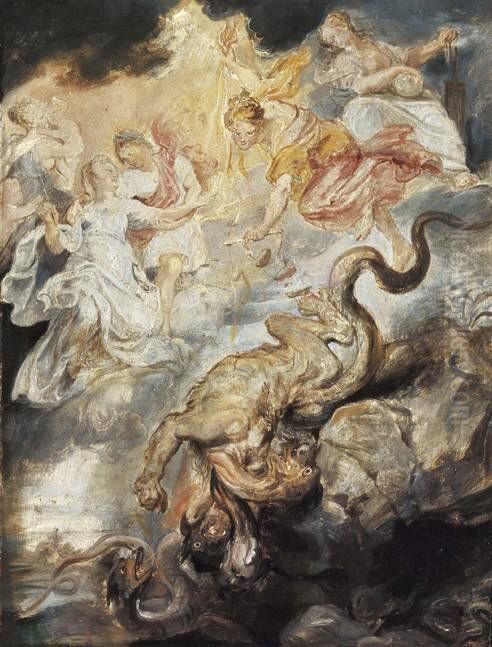 Die Versohnung (Skizze zum Medici-Zyklus) Oil Painting by (studio of) Rubens, Peter Paul