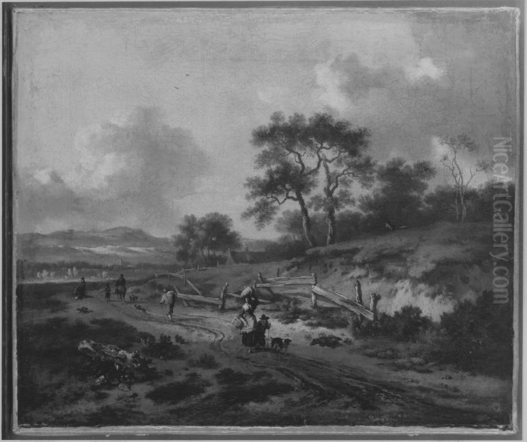 Der Dunenweg Oil Painting by Jan Wijnants