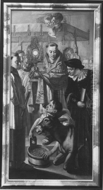 Der hl. Antonius von Padua mit dem Esel Oil Painting by Johann Nepomuk della Croce