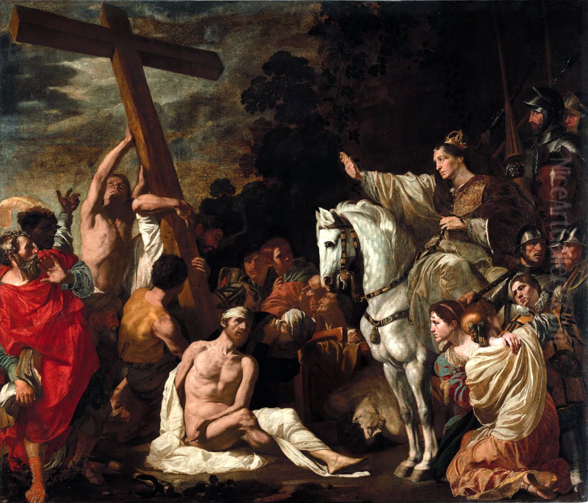 Auffindung und Prufung des Wahren Kreuzes Christi Oil Painting by Gerard Douffet