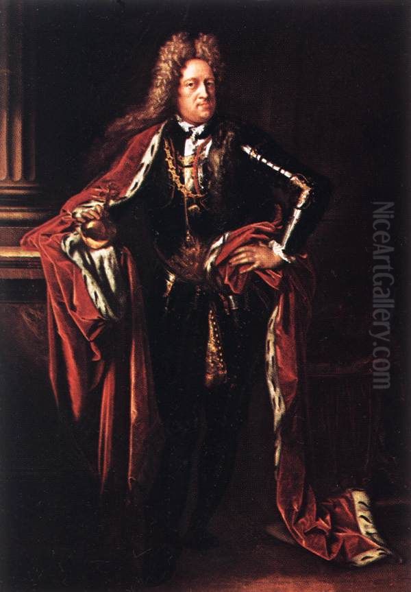 Portrait of Johann Wilhelm Elector of Palatine (1658-1716) Oil Painting by Adriaen Van Der Werff