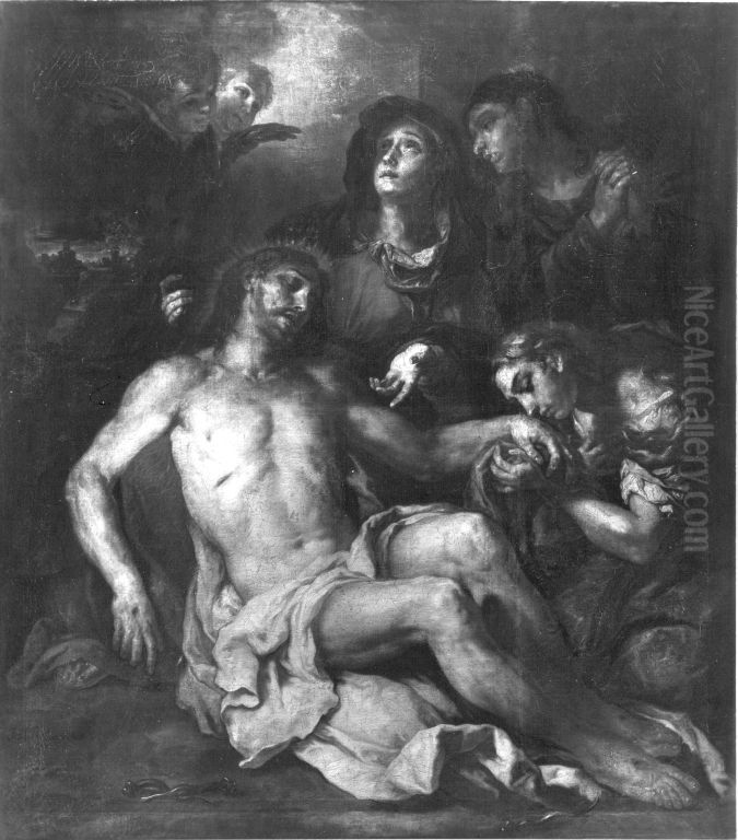 Beweinung Christi Oil Painting by Johann Michael Rottmayr