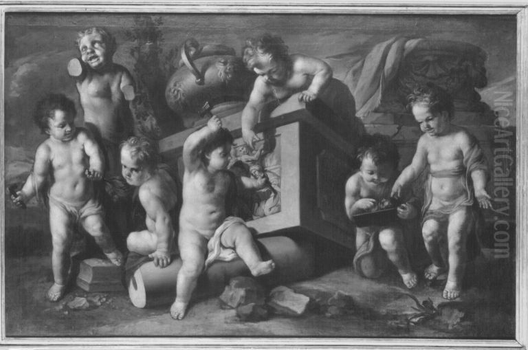 Allegorische Darstellung Oil Painting by Balthasar Augustin Albrecht
