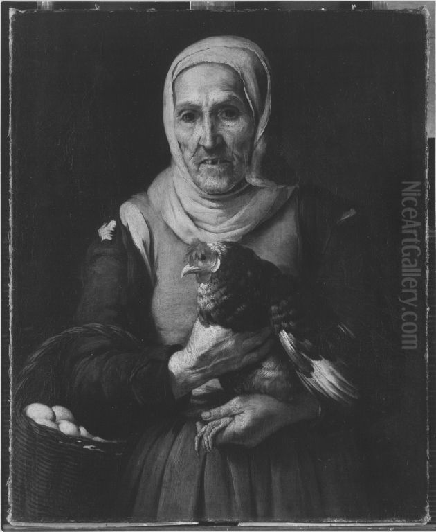 Altes Hokerweib Oil Painting by Bartolome Esteban Murillo