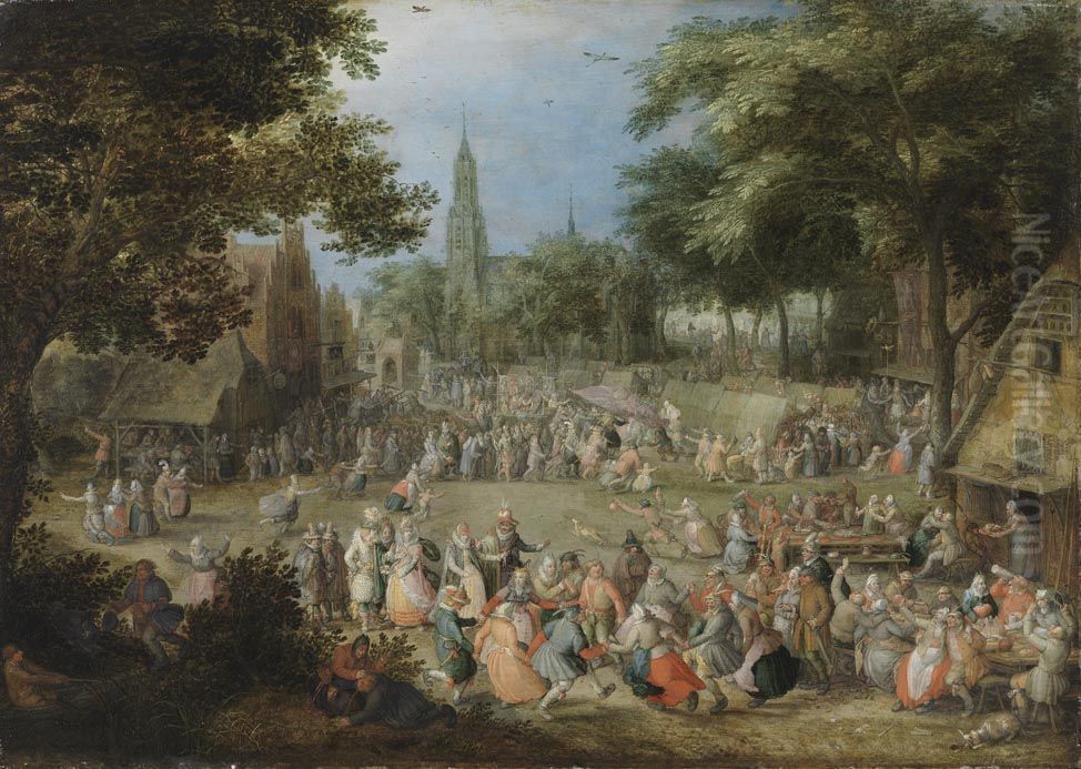 Kirmess Oil Painting by David Vinckboons I