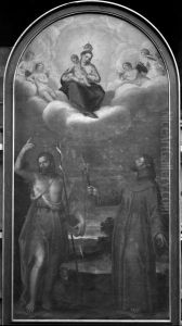 Maria erscheint den hll. Johannes der Taufer und Franziskus von Assisi