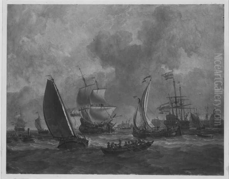 Marine Oil Painting by Abraham Storck