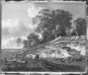 Landschaft mit Vieh und landlichem Paar