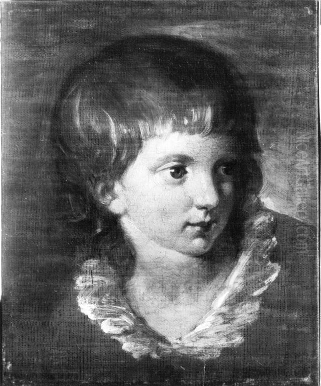 Langers Sohn Ferdinand (?) als Kind Oil Painting by Johann Peter Von Langer