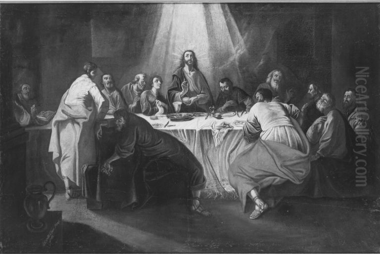 Letztes Abendmahl Oil Painting by Johann Nepomuk della Croce