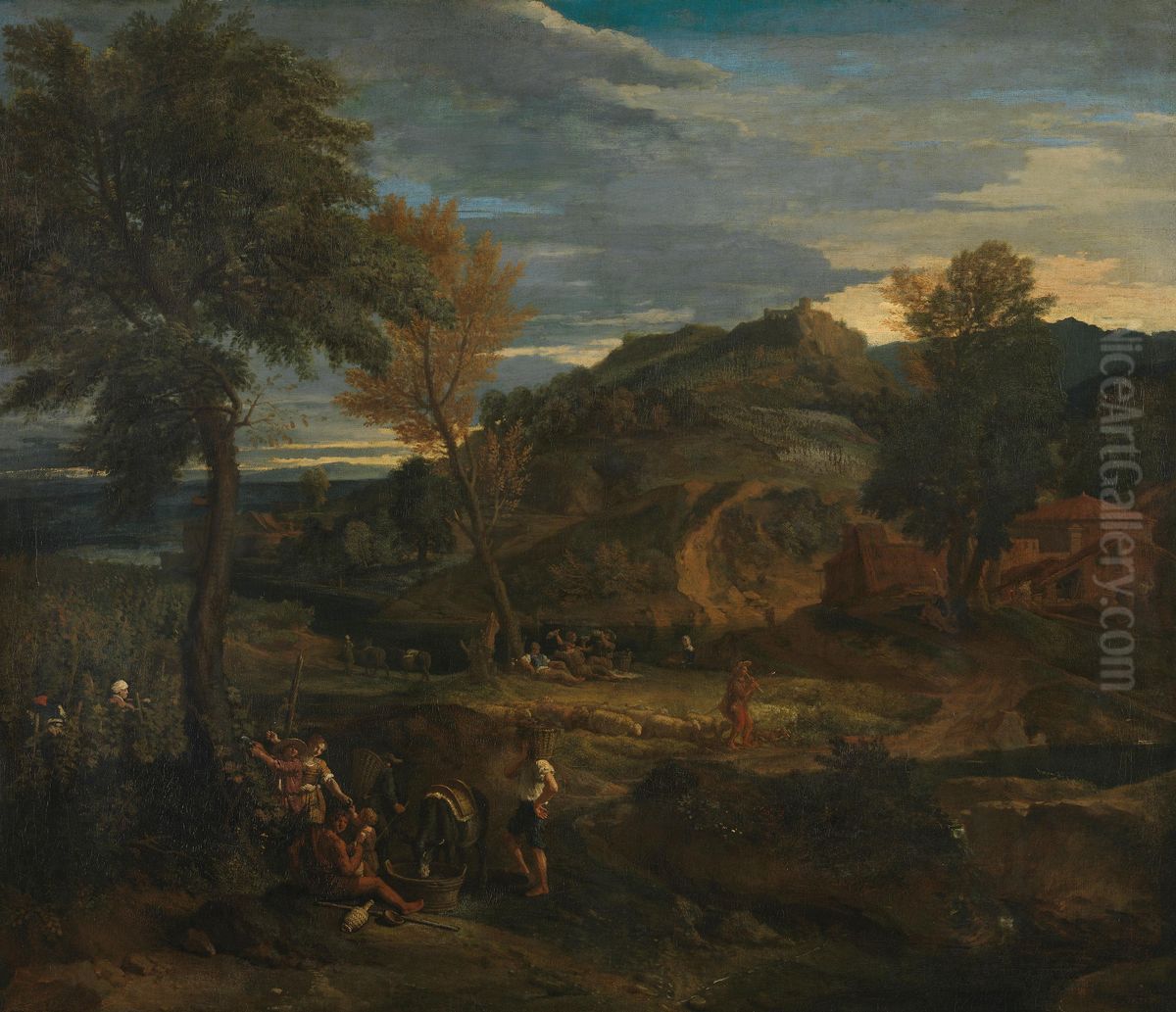 Italienische Landschaft Oil Painting by Jean-Francois Millet