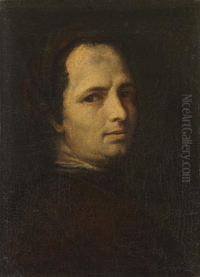 Selbstbildnis Oil Painting by Andreas Wolff