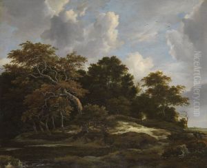 Waldlandschaft mit Hasenjagd