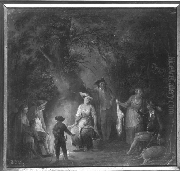 Rast im Walde Oil Painting by Johann Andreas Herrlein
