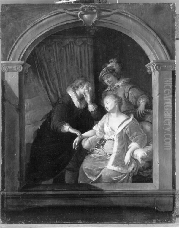 Die kranke Frau Oil Painting by Johann Jakob Dorner the Elder