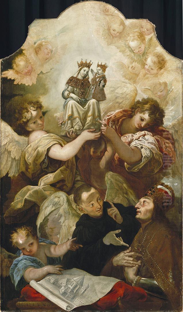 Die legendare Grundung Kloster Ettals Oil Painting by Andreas Wolff