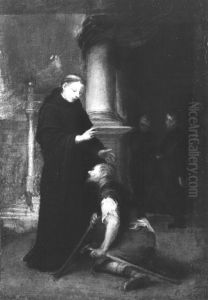 Der hl. Thomas von Villanueva heilt einen Lahmen (Skizze)