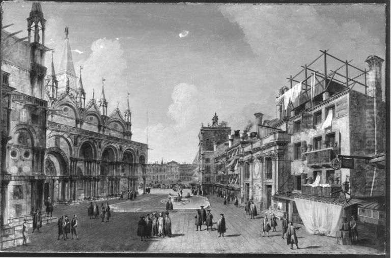 Ansicht der Piazzetta dei Leoni in Venedig Oil Painting by Michele Marieschi