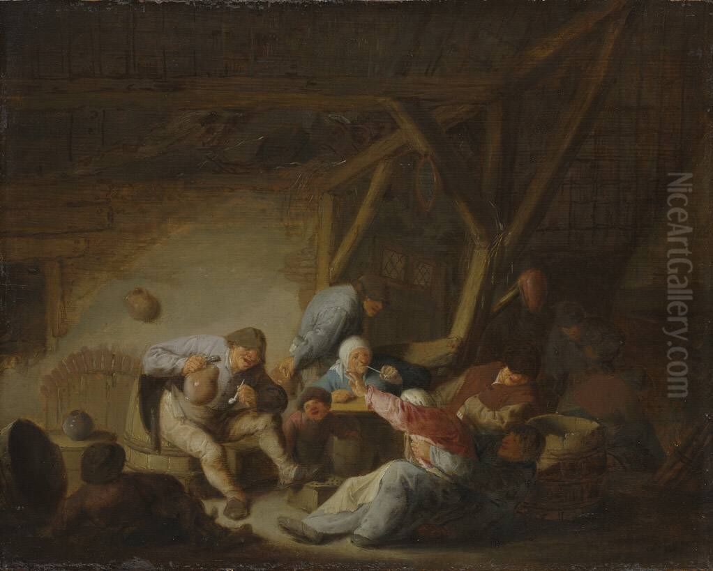 Bauernstube Oil Painting by Adriaen van Ostade