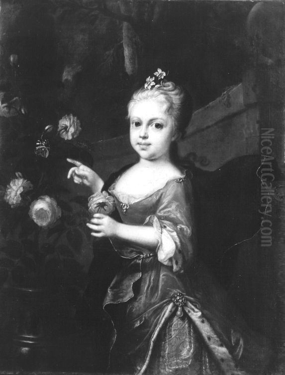 Bildnis der Erzherzogin Maria Anna von Osterreich Oil Painting by Adam Manyoki