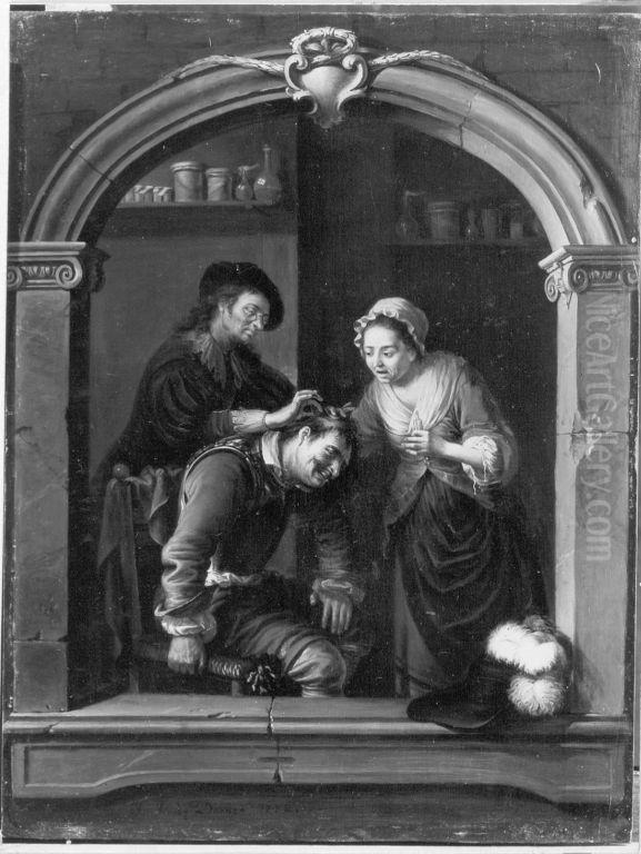 Der Wundarzt Oil Painting by Johann Jakob Dorner the Elder