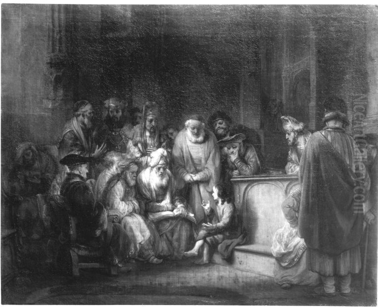 Der zwolfjahrige Jesus im Tempel Oil Painting by Gerbrand Van Den Eeckhout