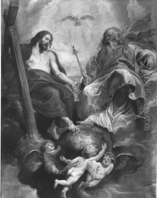 Die Heilige Dreifaltigkeit Oil Painting by (studio of) Rubens, Peter Paul