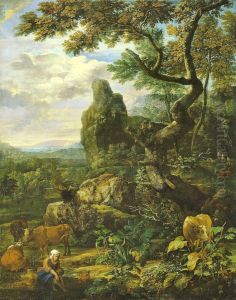 Grosse Landschaft mit Vieh