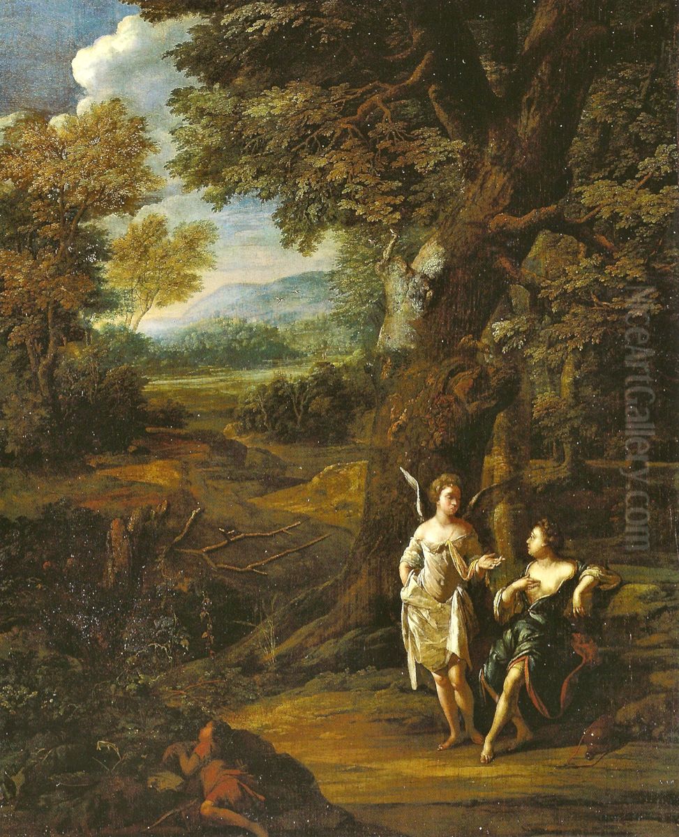 Hagar und Ismael in der Wuste Oil Painting by Eglon van der Neer