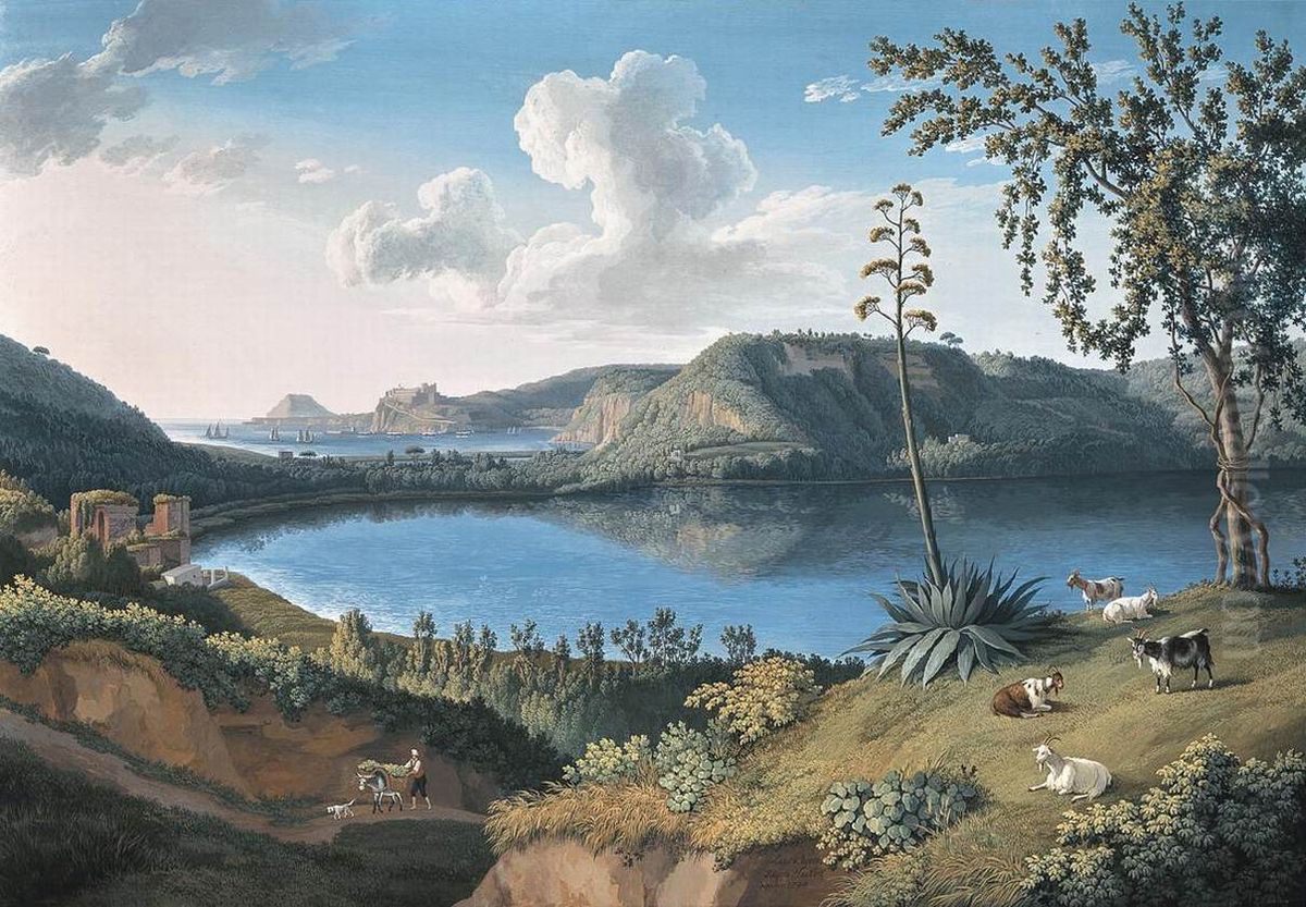 Lago d'Averno Oil Painting by Jacob Philipp Hackert