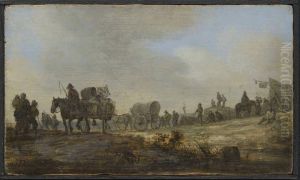 Landschaft mit Bauernkarren