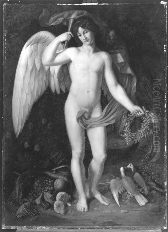 Hymen mit der Fackel Oil Painting by Painter Muller