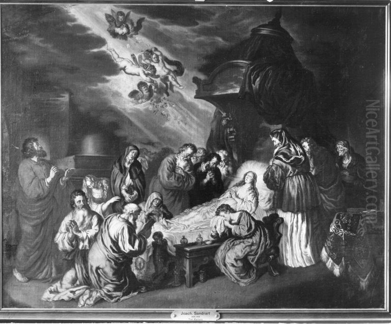 Tod Mariae Oil Painting by Joachim von, I Sandrart