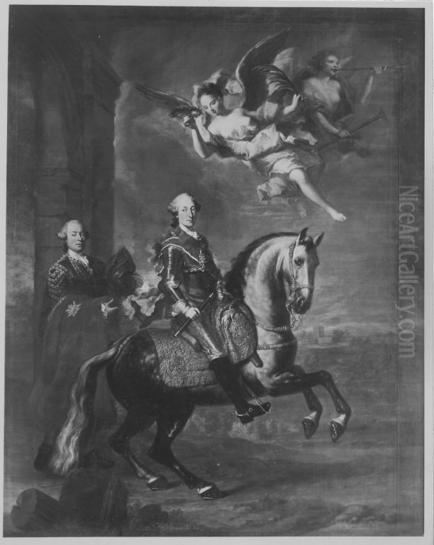 Reiterbildnis des Kurfursten Maximilian III. Joseph von Bayern Oil Painting by Georg Desmarees
