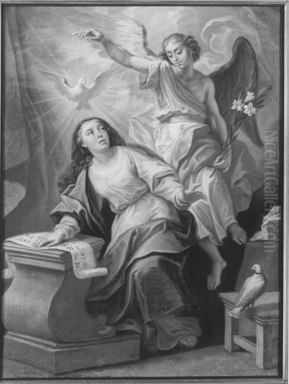 Verkundigung an Maria Oil Painting by Johann Nepomuk della Croce