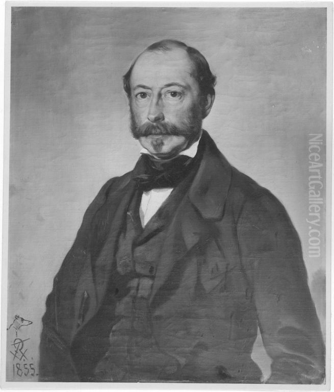 Alexander Graf von Einsiedel Oil Painting by Ferdinand von Rayski