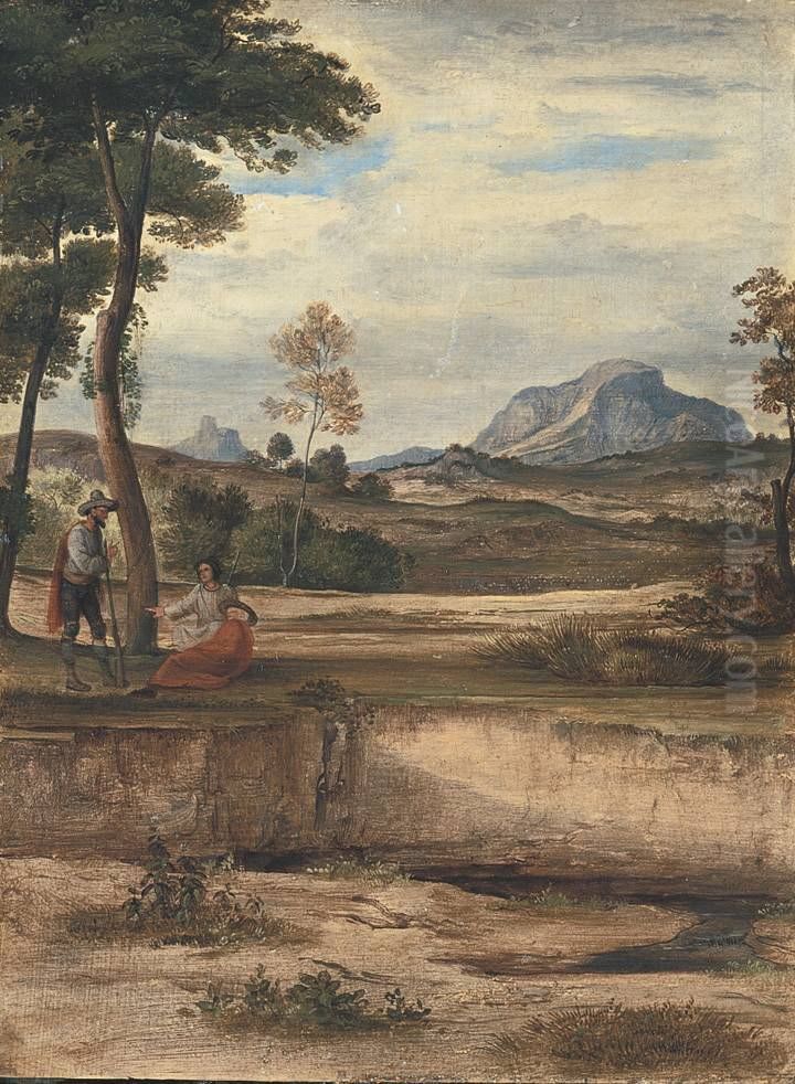 Campagnalandschaft mit dem Soracte Oil Painting by Ferdinand Olivier