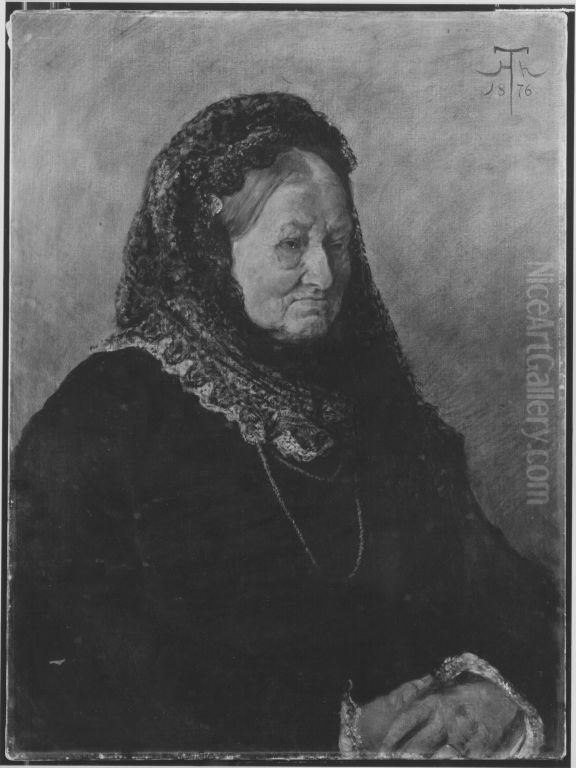 Barbara Kollmann Oil Painting by Hans Thoma