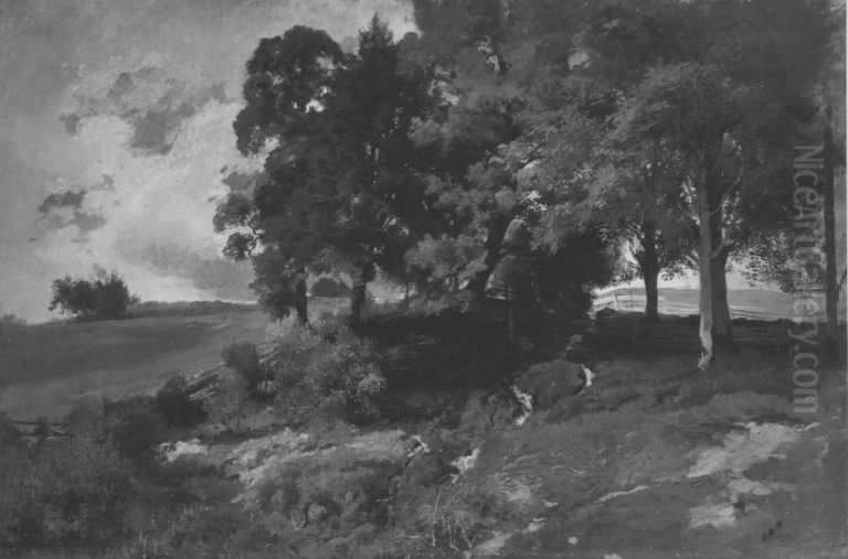 Baumlandschaft Oil Painting by Hermann Baisch