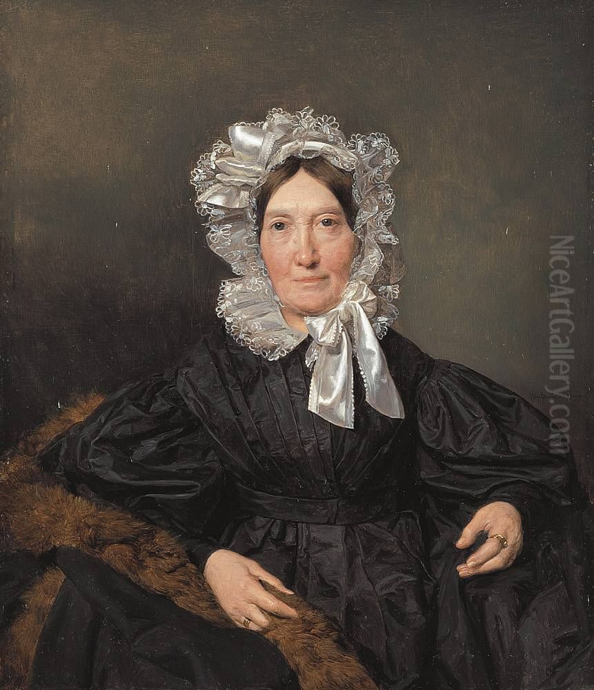 Bildnis einer edlen Managetta von Lerchenau Oil Painting by Ferdinand Georg Waldmuller